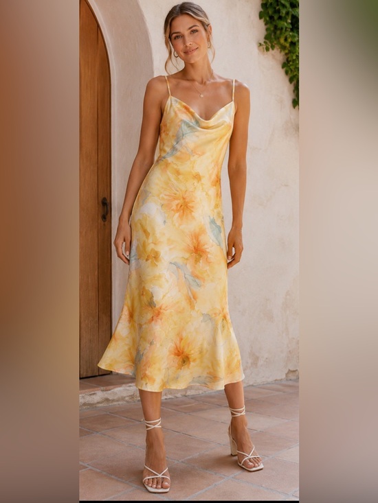 Baltic Born Dresses & Skirts - NWT Baltic Born Katarina Slip Midi Dress | Sunrise Print